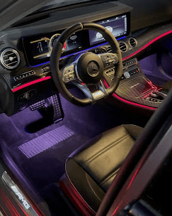 Mobile detailing work on a performance vehicle